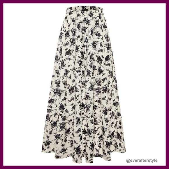 Dresses & Skirts - Boho Maxi Skirt Flowy Pleated Tiered High Waist Elastic A-Line Summer